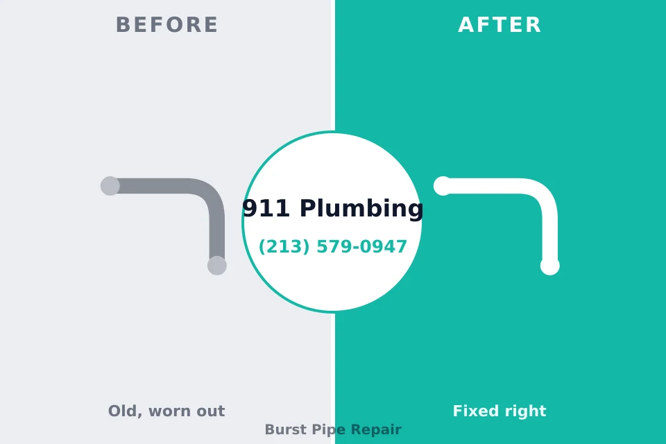 Before and after: plumbing repair South Zanesville, OH